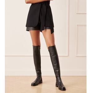 STUART WEITZMAN 5050 Leather OTK Boot Black Sz 5